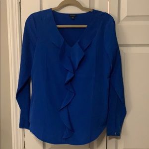 Ann Taylor Blue Blouse: Small